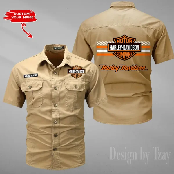 Harley Davidson Military Cargo Cotton Shirts New 2025 CSBCCS007 - Image 3