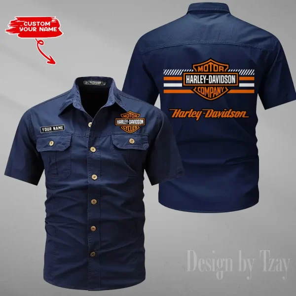 Harley Davidson Military Cargo Cotton Shirts New 2025 CSBCCS007 - Image 2