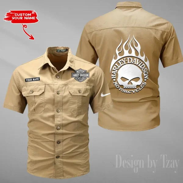 Harley Davidson Military Cargo Cotton Shirts New 2025 CSBCCS008 - Image 2