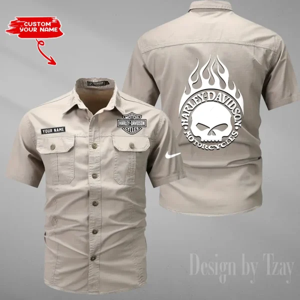 Harley Davidson Military Cargo Cotton Shirts New 2025 CSBCCS008 - Image 5
