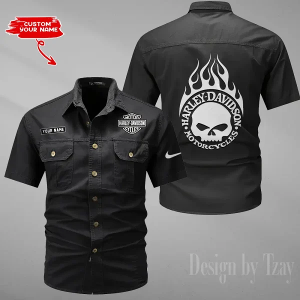 Harley Davidson Military Cargo Cotton Shirts New 2025 CSBCCS008 - Image 6