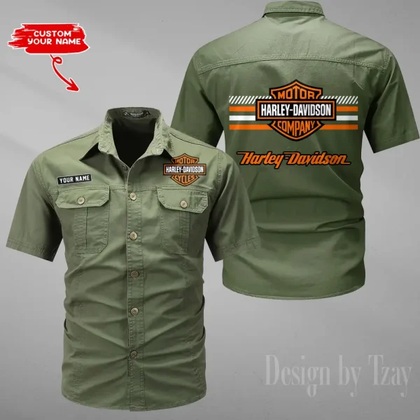 Harley Davidson Military Cargo Cotton Shirts New 2025 CSBCCS007 - Image 4