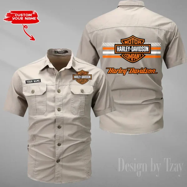 Harley Davidson Military Cargo Cotton Shirts New 2025 CSBCCS007 - Image 5