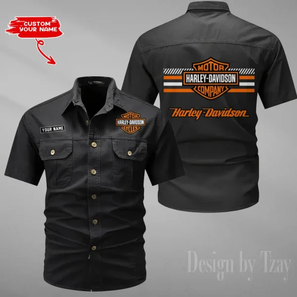 Harley Davidson Military Cargo Cotton Shirts New 2025 CSBCCS007 - Image 6