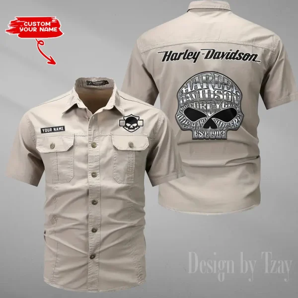 Harley Davidson Military Cargo Cotton Shirts New Style 2025 CSBCCS010 - Image 2