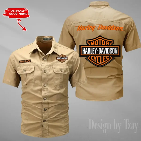 Harley Davidson Military Cargo Cotton Shirts New 2025 CSBCCS011 - Image 2