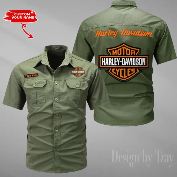 Harley Davidson Military Cargo Cotton Shirts New 2025 CSBCCS011 - Image 3