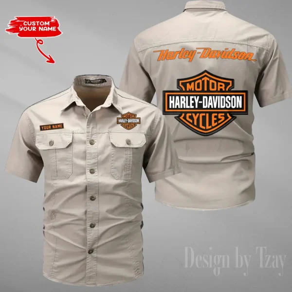 Harley Davidson Military Cargo Cotton Shirts New 2025 CSBCCS011 - Image 5