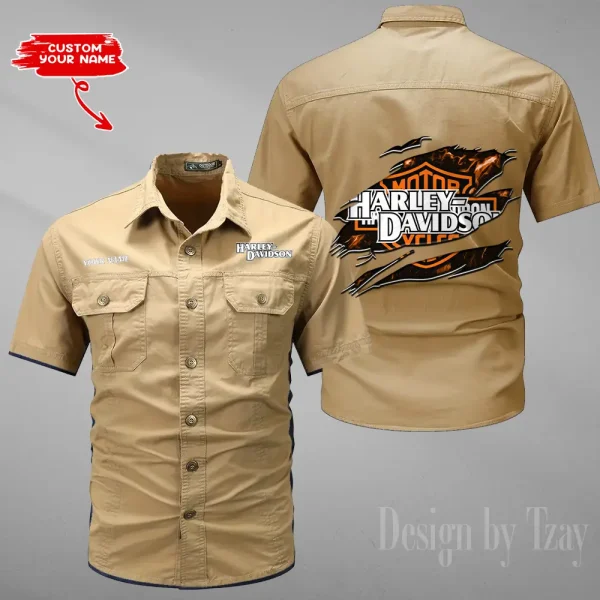 Harley Davidson Military Cargo Cotton Shirts New 2025 CSBCCS013 - Image 6