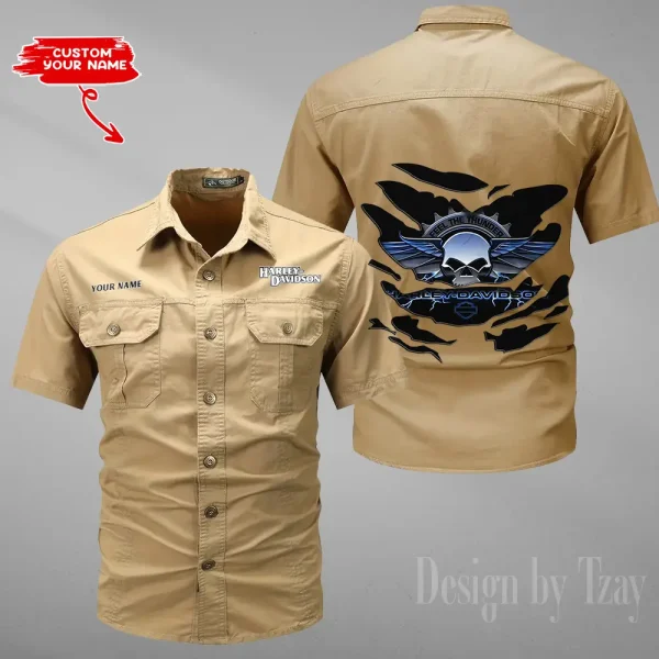 Harley Davidson Military Cargo Cotton Shirts New 2025 CSBCCS014 - Image 5