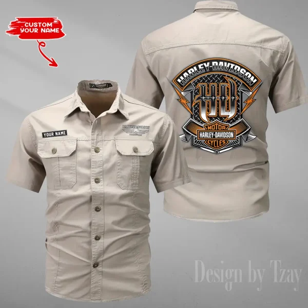 Harley Davidson Military Cargo Cotton Shirts New 2025 CSBCCS016 - Image 2