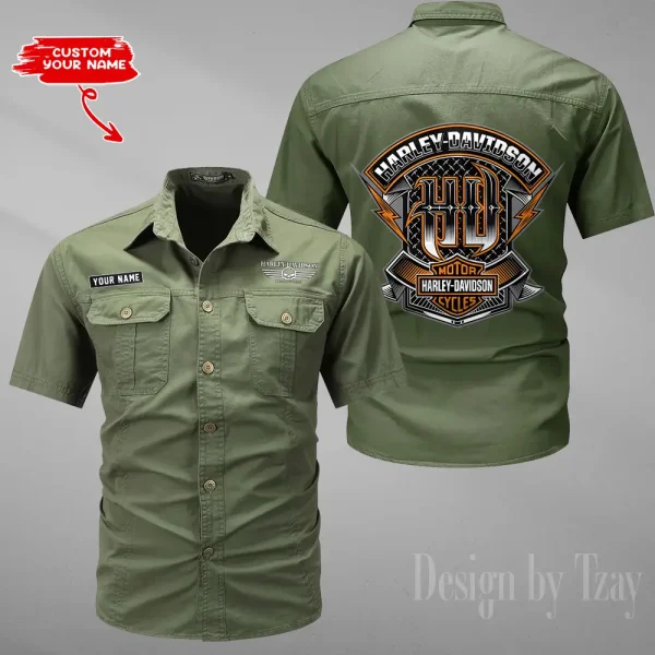Harley Davidson Military Cargo Cotton Shirts New 2025 CSBCCS016 - Image 4