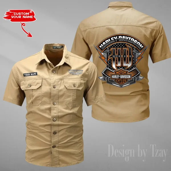 Harley Davidson Military Cargo Cotton Shirts New 2025 CSBCCS016 - Image 5