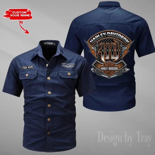 Harley Davidson Military Cargo Cotton Shirts New 2025 CSBCCS016 - Image 6