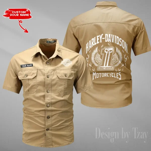 Harley Davidson Military Cargo Cotton Shirts New 2025 CSBCCS017 - Image 2