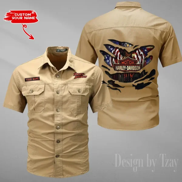 Harley Davidson Military Cargo Cotton Shirts New 2025 CSBCCS018 - Image 6