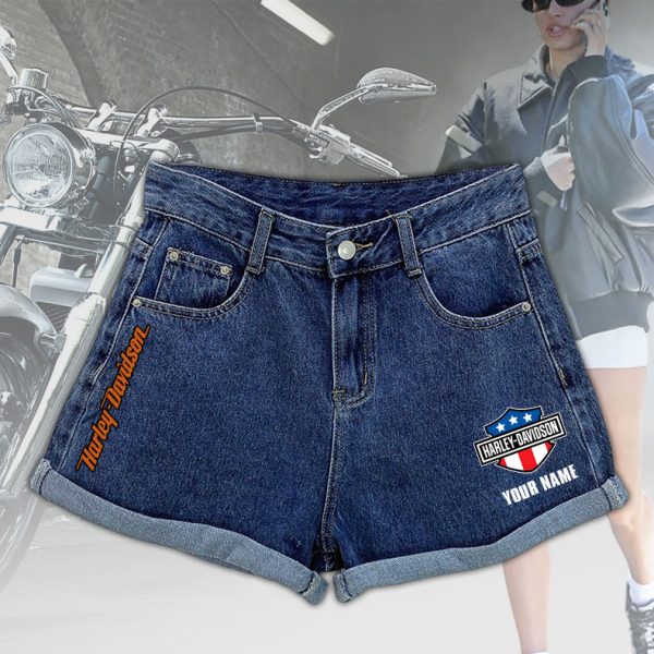 Harley Davidson Denim Shorts TJEPKD0632