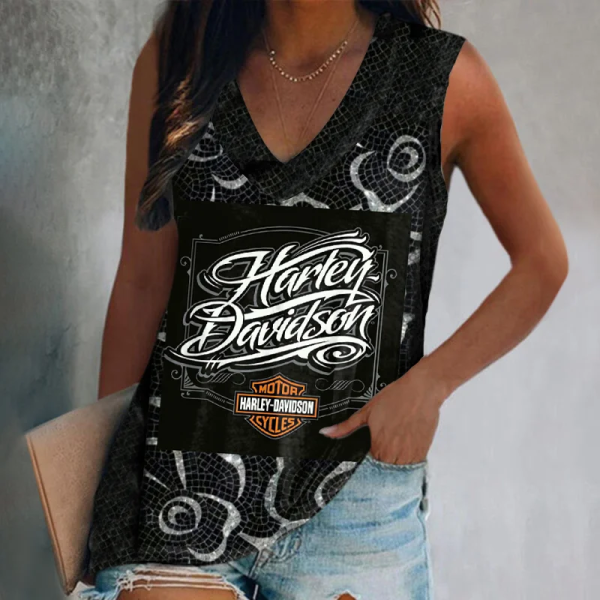 Harley Davidson V-neck Women's Vest CBSVWVEST007