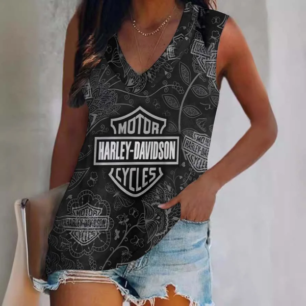 Harley Davidson V-neck Women's Vest CBSVWVEST010