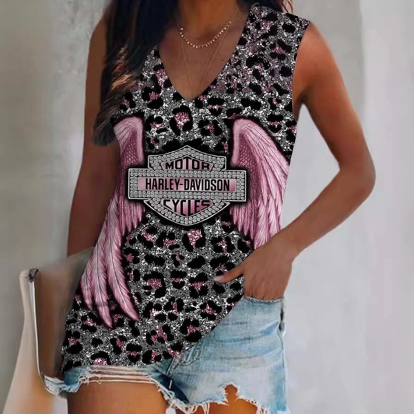Harley Davidson V-neck Women's Vest CBSVWVEST012