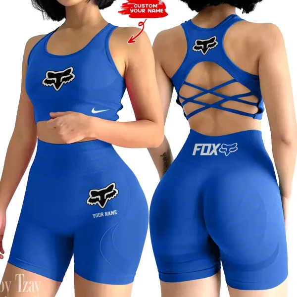 Fox Racing 2-PCS  Seamless Women Yoga Set Workout Sportwear style 2025 CSB2PWSYS001 - Image 4
