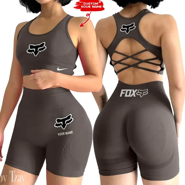 Fox Racing 2-PCS  Seamless Women Yoga Set Workout Sportwear style 2025 CSB2PWSYS001 - Image 5