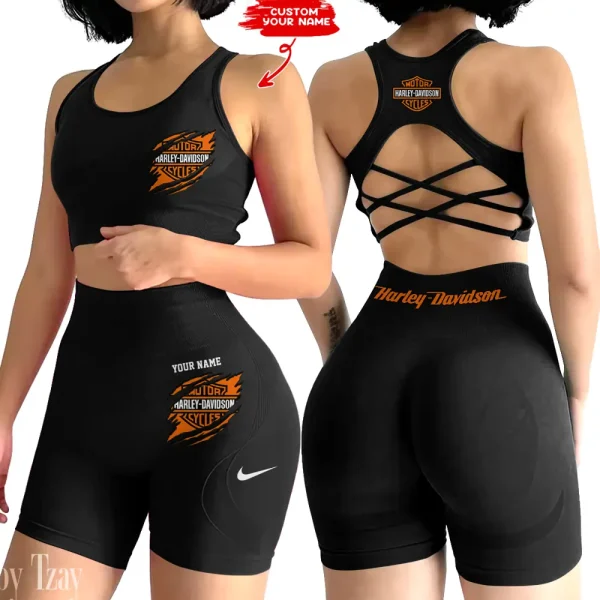 Harley Davidson 2-PCS Seamless Women Yoga Set Workout Sportwear style 2025 CSB2PWSYS002 - Image 6