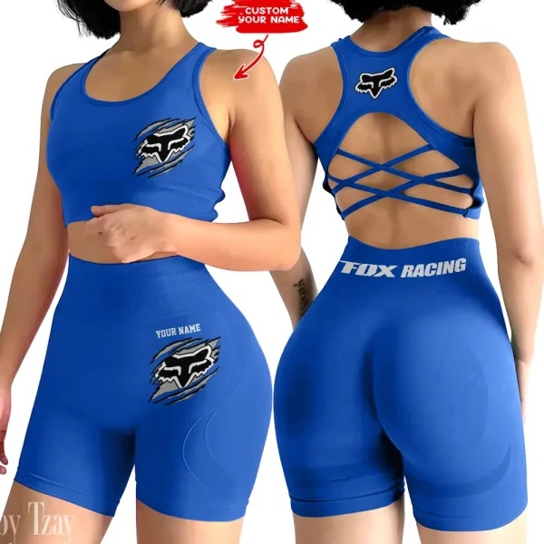 Fox Racing 2-PCS Seamless Women Yoga Set Workout Sportwear style 2025 CSB2PWSYS003