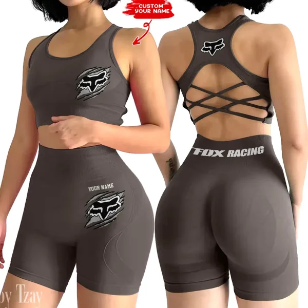 Fox Racing 2-PCS Seamless Women Yoga Set Workout Sportwear style 2025 CSB2PWSYS003 - Image 5