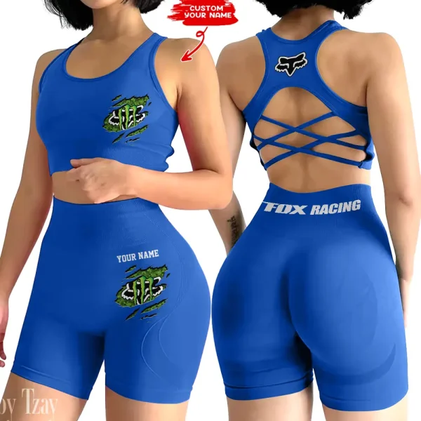 Fox Racing 2-PCS Seamless Women Yoga Set Workout Sportwear style 2025 CSB2PWSYS005 - Image 4