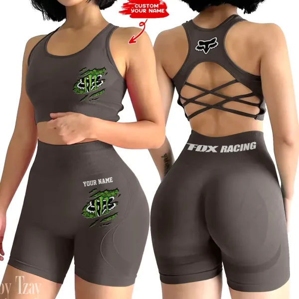 Fox Racing 2-PCS Seamless Women Yoga Set Workout Sportwear style 2025 CSB2PWSYS005 - Image 5