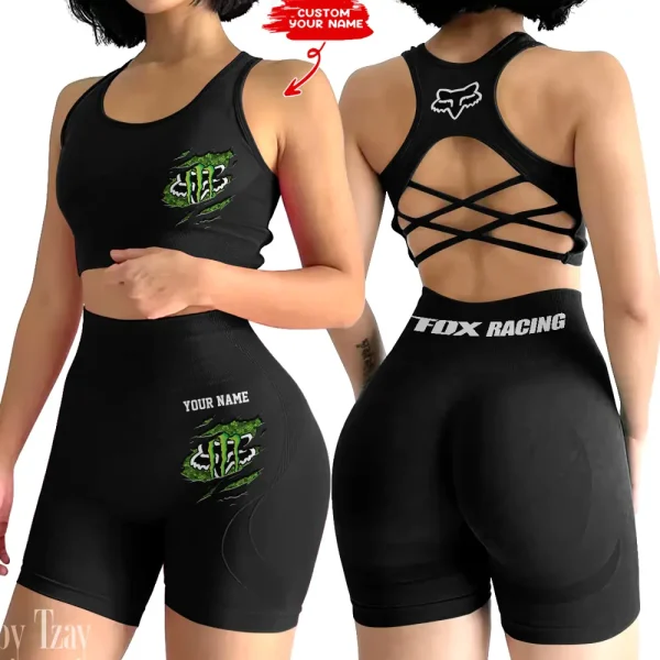 Fox Racing 2-PCS Seamless Women Yoga Set Workout Sportwear style 2025 CSB2PWSYS005 - Image 6
