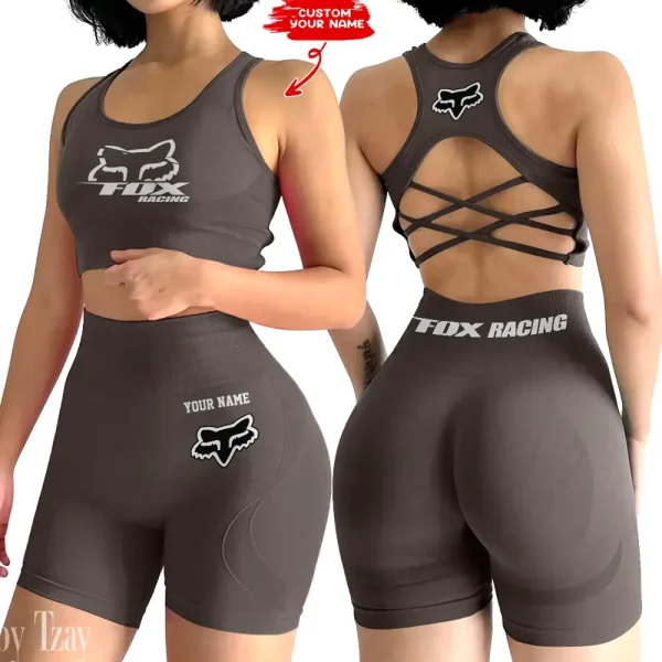 Fox Racing 2-PCS Seamless Women Yoga Set Workout Sportwear style 2025 CSB2PWSYS007 - Image 5