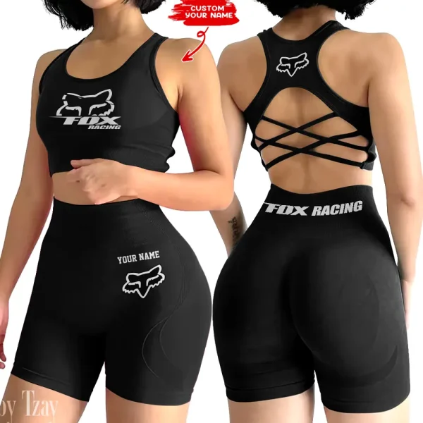 Fox Racing 2-PCS Seamless Women Yoga Set Workout Sportwear style 2025 CSB2PWSYS007 - Image 6