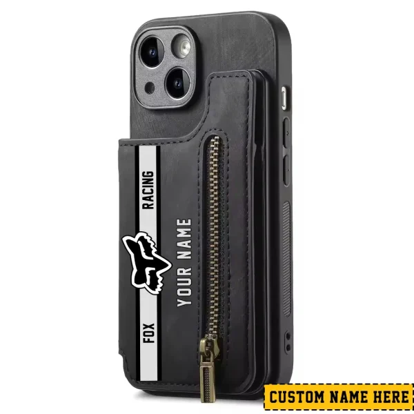 Fox Racing Classic Zipper Leather Wallet Phone Case New 2025 CBSCLWPC001