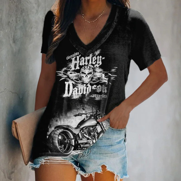 Harley Davidson V-neck Women's Vest CBSVWVEST028