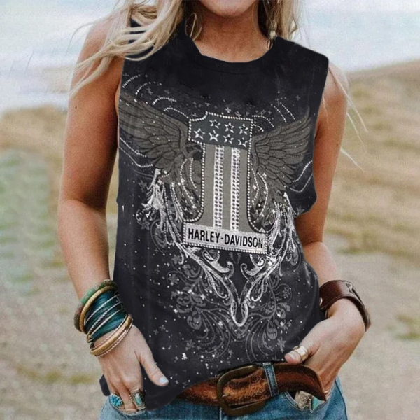 Harley Davidson Printed Women's Vest CBSWOVEST002