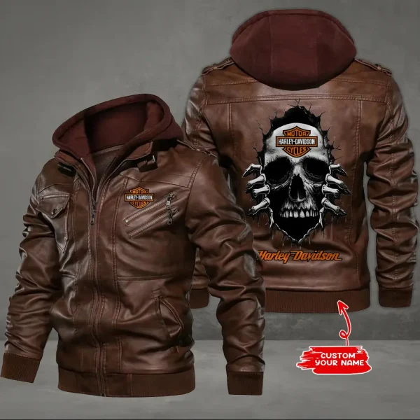 Harley Davidson Motorcycle Leather Jacket Men Biker Trending 2025 CBSMLJB002 - Image 2