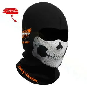 Harley Davidson Musion Full Face Mask Black Ghosts Print Balaclava With Skull CBSMFMBG001