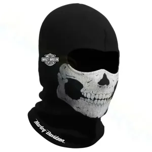Harley Davidson Musion Full Face Mask Black Ghosts Print Balaclava With Skull CBSMFMBG003