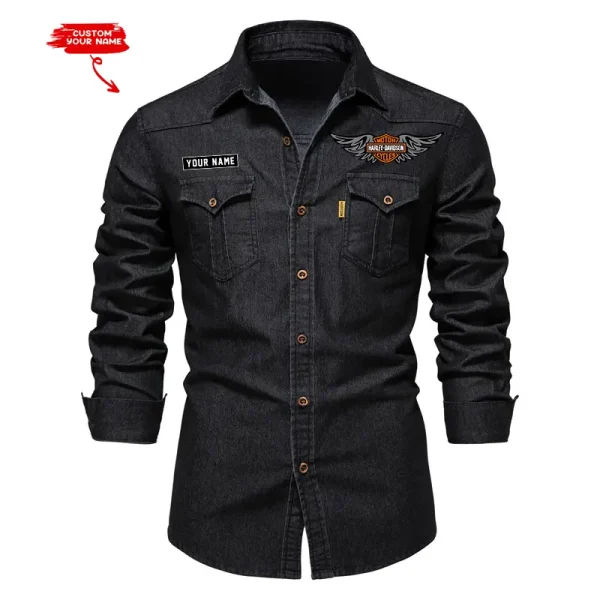 Harley Davidson Cotton Denim Shirt VDCDS003 - Image 2