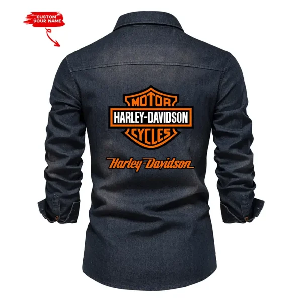 Harley Davidson Cotton Denim Shirt VDCDS003 - Image 4