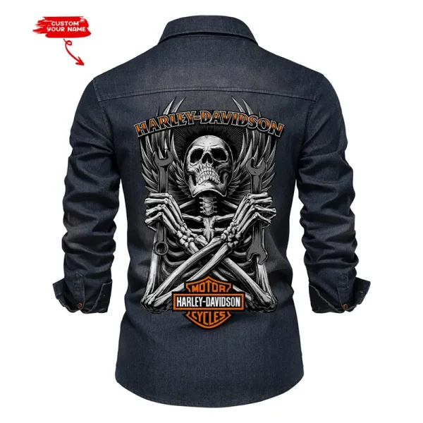 Harley Davidson Cotton Denim Shirt VDCDS005 - Image 4