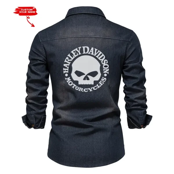 Harley Davidson Cotton Denim Shirt VDCDS006 - Image 4