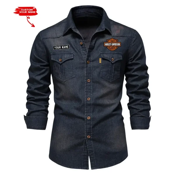 Harley Davidson Cotton Denim Shirt VDCDS007