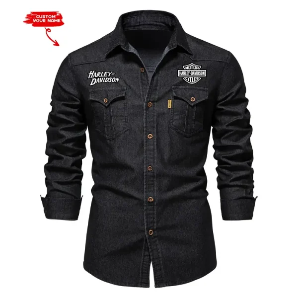 Harley Davidson Cotton Denim Shirt VDCDS008