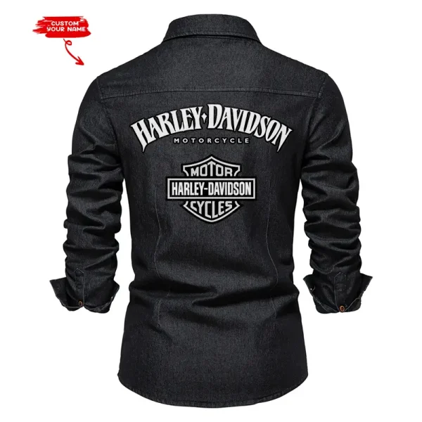Harley Davidson Cotton Denim Shirt VDCDS008 - Image 3