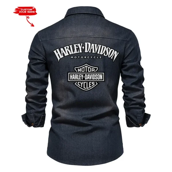 Harley Davidson Cotton Denim Shirt VDCDS008 - Image 4