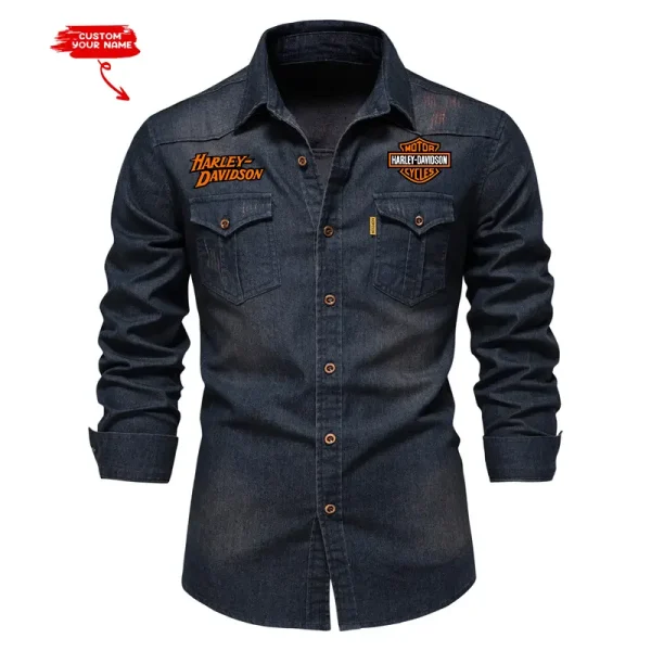 Harley Davidson Cotton Denim Shirt VDCDS009