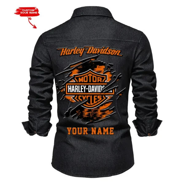 Harley Davidson Cotton Denim Shirt VDCDS009 - Image 3
